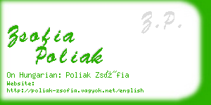 zsofia poliak business card